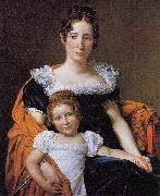 Jacques-Louis David The Comtesse Vilain XIIII and Her Daughter painting